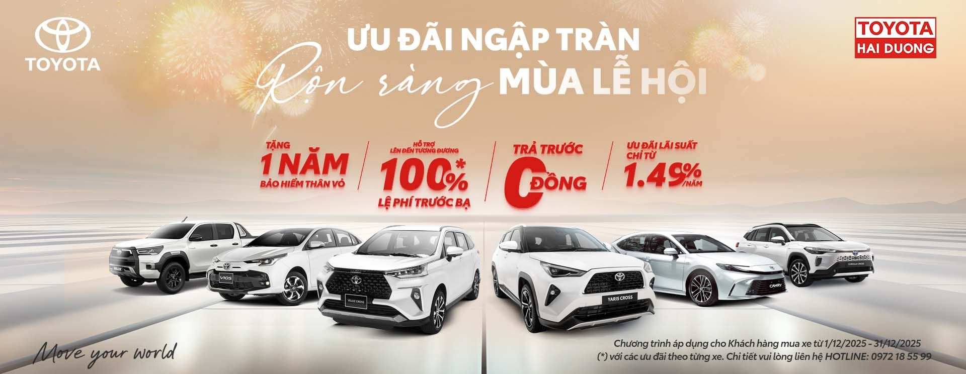 ƯU ĐÃI NGẬP TRÀN – RỘN RÀNG MÙA LỄ HỘI CÙNG TOYOTA HẢI DƯƠNG