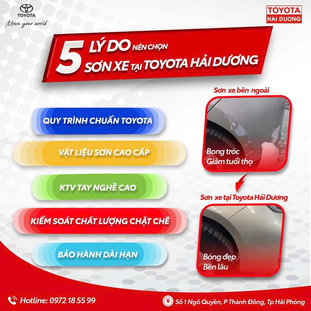 5 LÝ DO NÊN CHỌN SƠN XE TẠI TOYOTA HẢI DƯƠNG