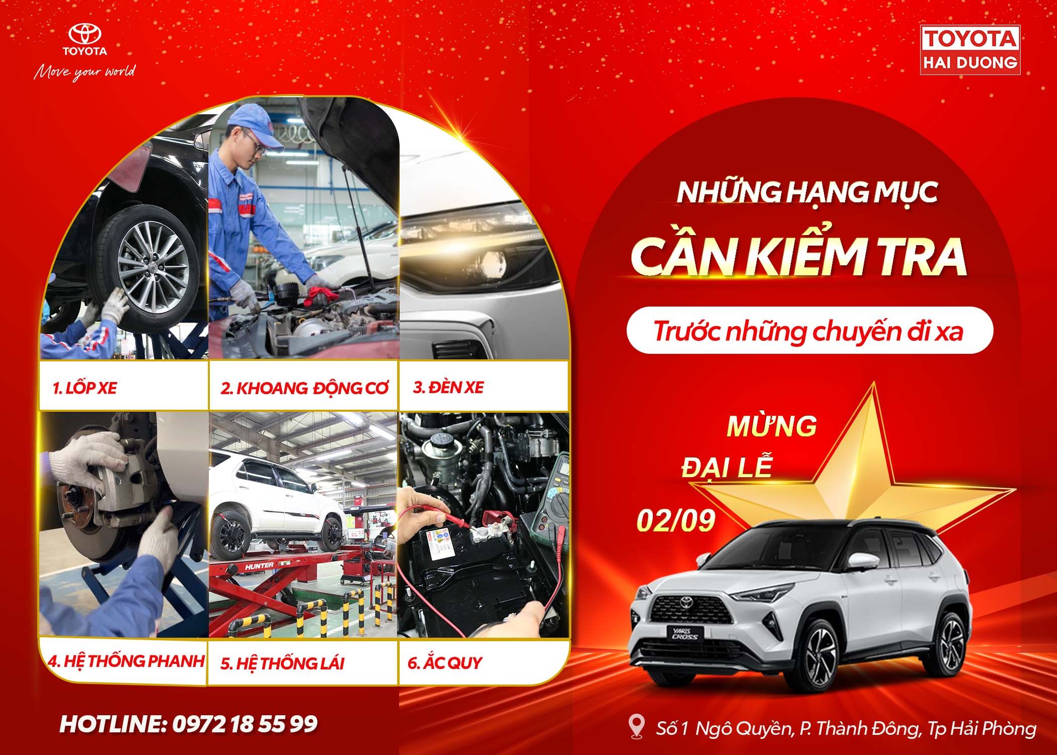 NHỮNG HẠNG MỤC CẦN KIỂM TRA TRƯỚC NHỮNG CHUYẾN ĐI XA