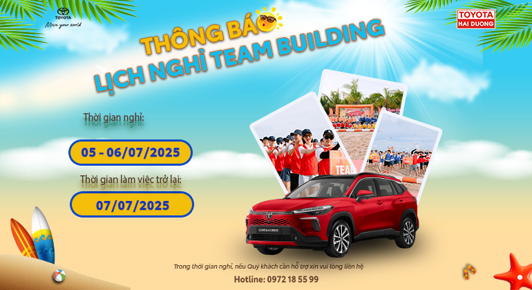 THÔNG BÁO LỊCH NGHỈ TEAMBUILDING NỘI BỘ 2025