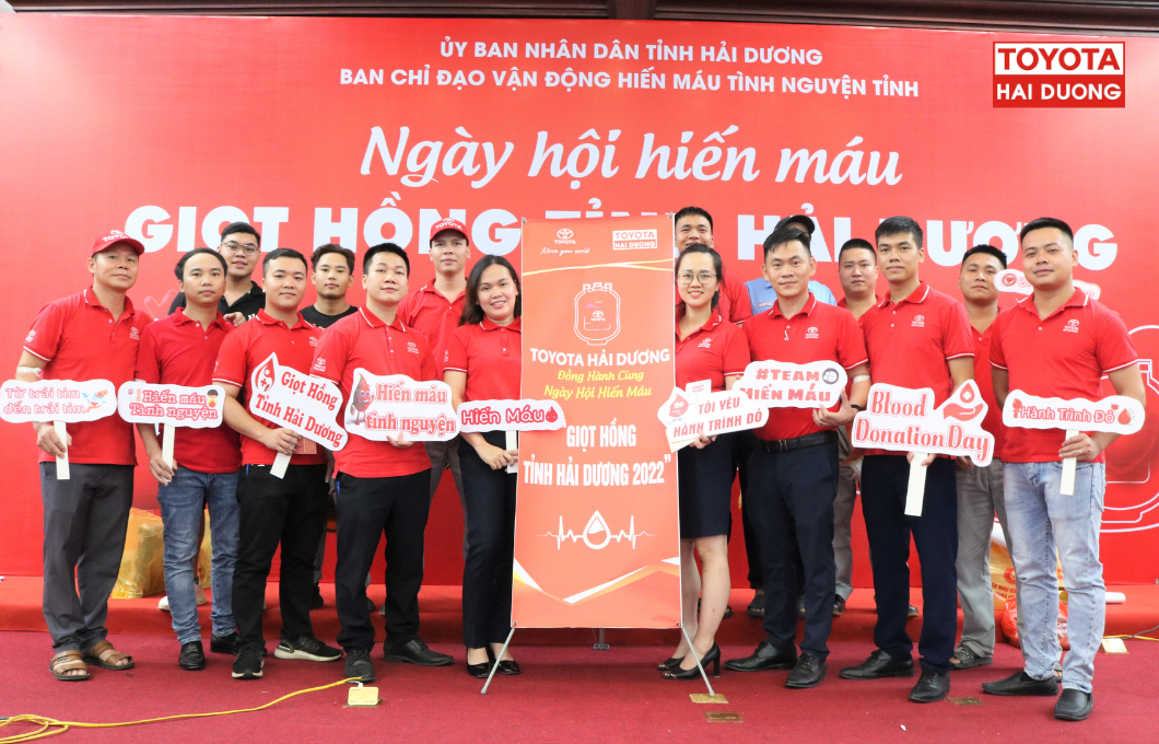 TOYOTA HẢI DƯƠNG ĐỒNG HÀNH CÙNG NGÀY HỘI HIẾN MÁU "GIỌT HỒNG TỈNH HẢI DƯƠNG"