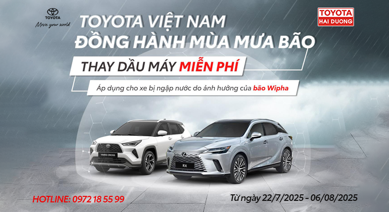 TOYOTA VIỆT NAM VÀ TOYOTA HẢI DƯƠNG ĐỒNG HÀNH CÙNG KHÁCH HÀNG MÙA MƯA BÃO