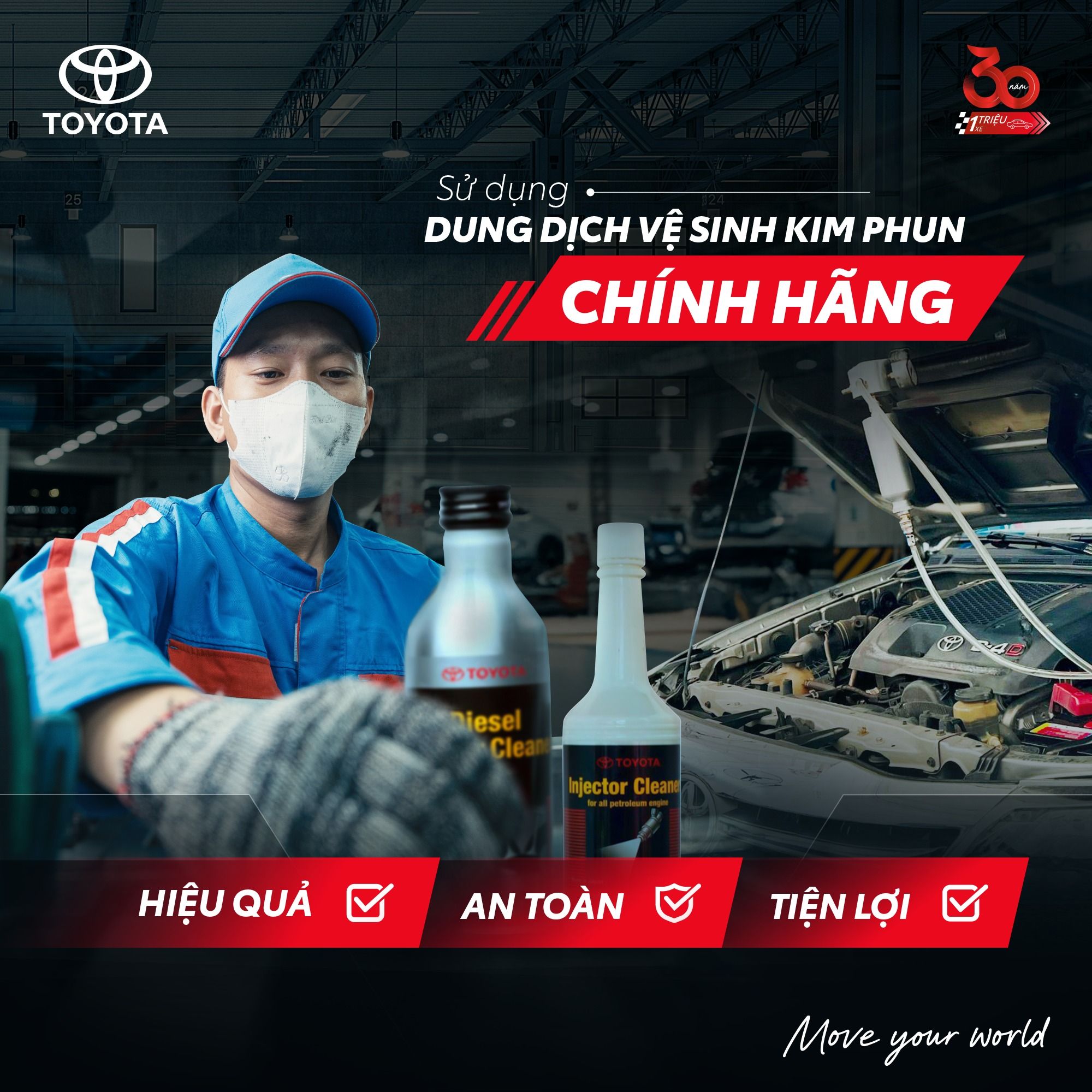 Vì sao nên chọn Dung dịch vệ sinh kim phun chính hãng Toyota?